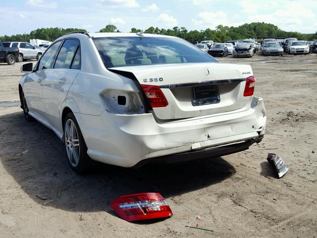 WDDHF8HB0AA086269 - 2010 MERCEDES-BENZ E 350 4MAT WHITE photo 3