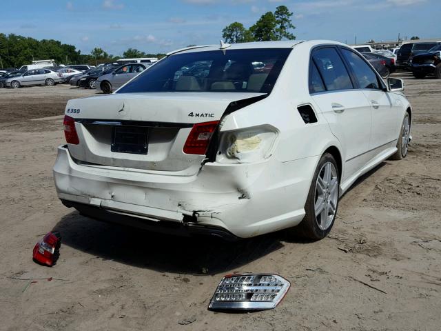 WDDHF8HB0AA086269 - 2010 MERCEDES-BENZ E 350 4MAT WHITE photo 4