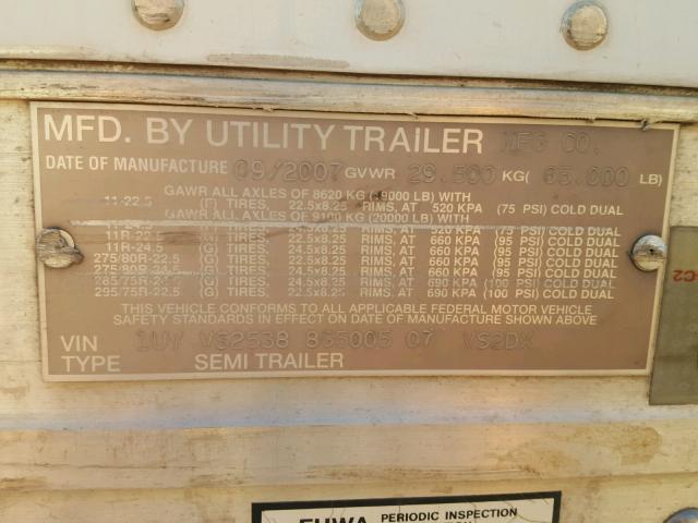 1UYVS25388G500507 - 2008 UTILITY TRAILER WHITE photo 10