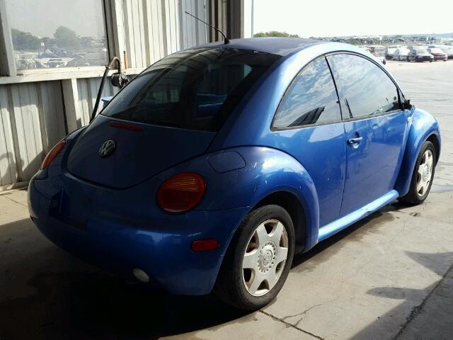 3VWCT21C61M405932 - 2001 VOLKSWAGEN NEW BEETLE BLUE photo 4