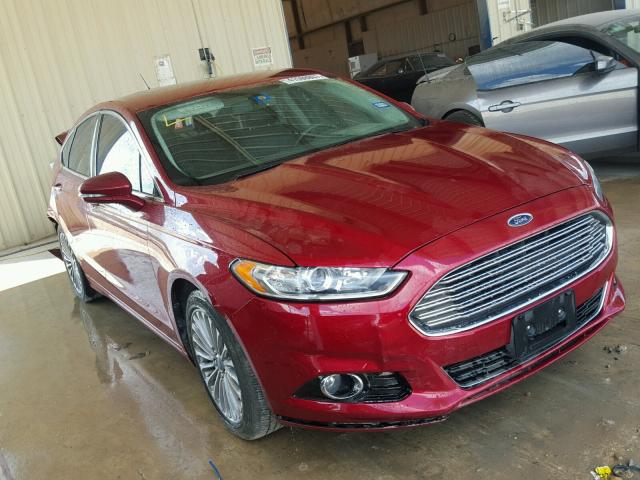 3FA6P0K93ER333016 - 2014 FORD FUSION RED photo 1