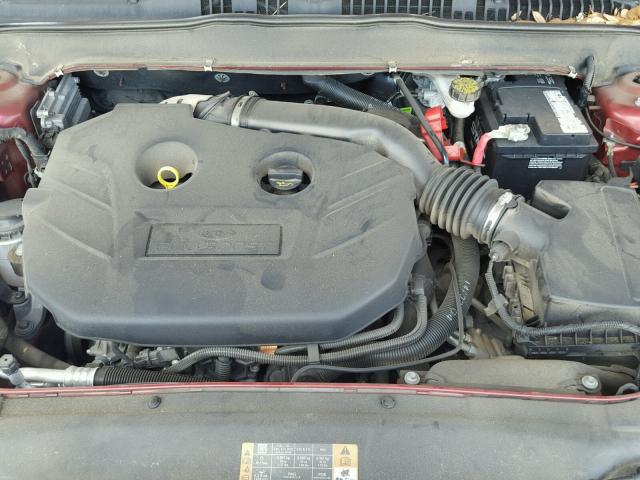 3FA6P0K93ER333016 - 2014 FORD FUSION RED photo 7