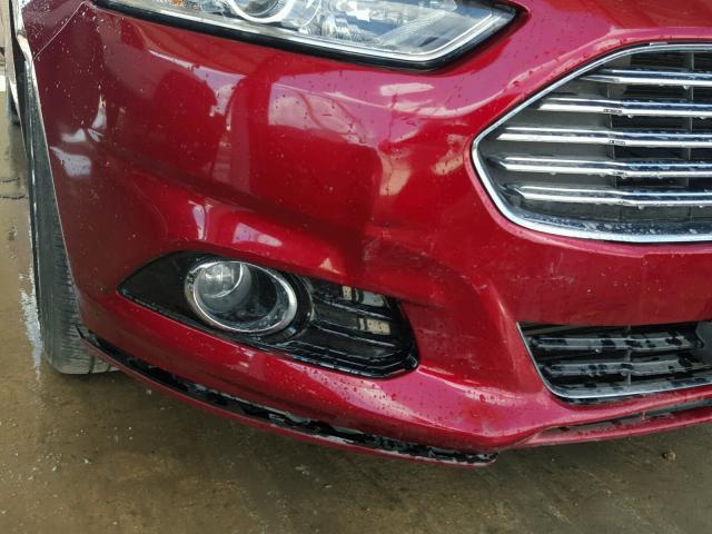 3FA6P0K93ER333016 - 2014 FORD FUSION RED photo 9