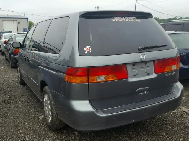 2HKRL18552H569985 - 2002 HONDA ODYSSEY LX GRAY photo 3