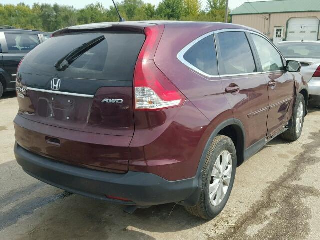 5J6RM4H57EL088922 - 2014 HONDA CR-V EX BURGUNDY photo 4