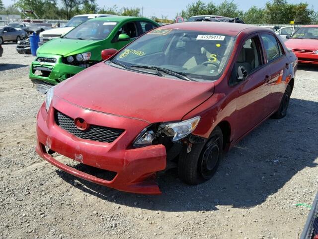 1NXBU4EE5AZ271280 - 2010 TOYOTA COROLLA BA RED photo 2