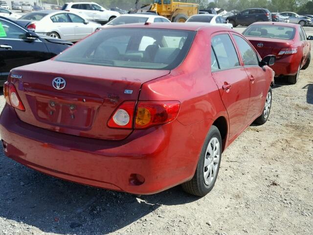 1NXBU4EE5AZ271280 - 2010 TOYOTA COROLLA BA RED photo 4