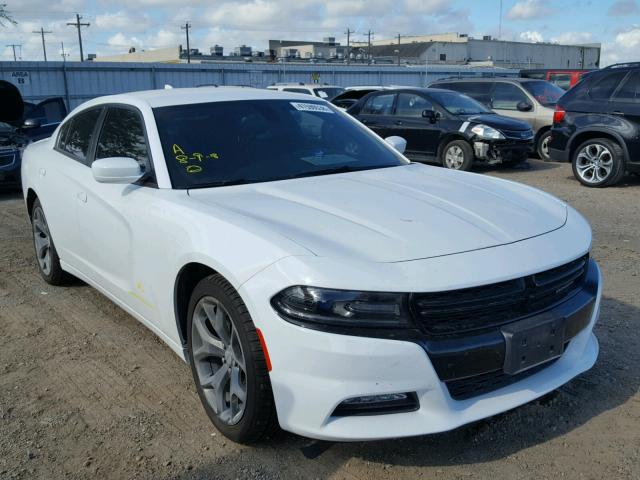 2C3CDXHG1FH874359 - 2015 DODGE CHARGER SX WHITE photo 1