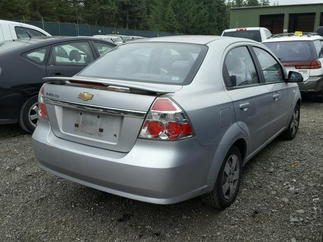 KL1TD56637B121699 - 2007 CHEVROLET AVEO BASE Күміс фото 4