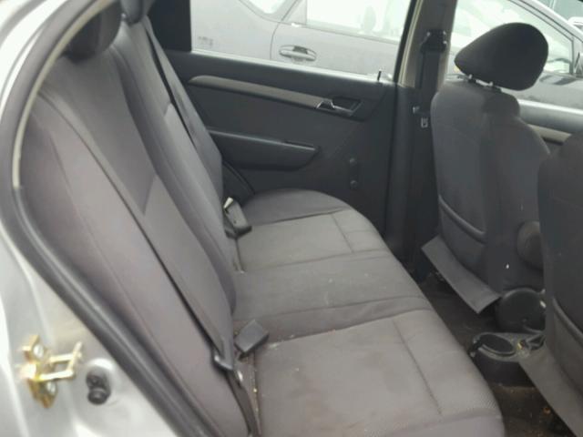 KL1TD56637B121699 - 2007 CHEVROLET AVEO BASE Күміс фото 6