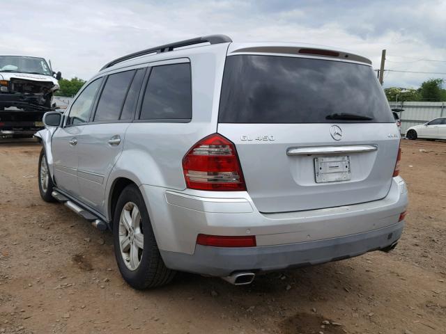 4JGBF71E67A227185 - 2007 MERCEDES-BENZ GL 450 4MA SILVER photo 3