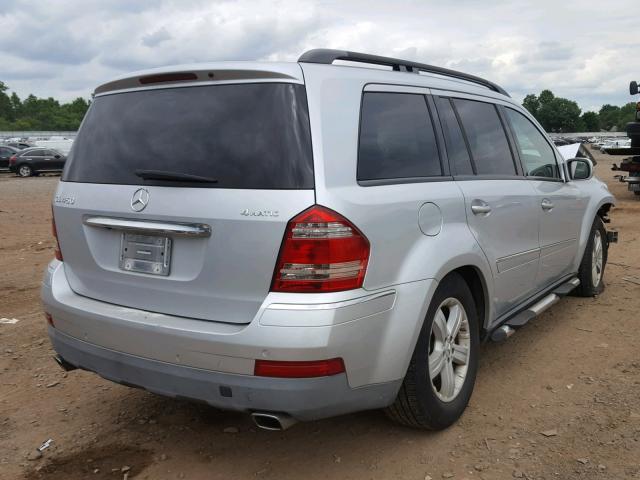 4JGBF71E67A227185 - 2007 MERCEDES-BENZ GL 450 4MA SILVER photo 4