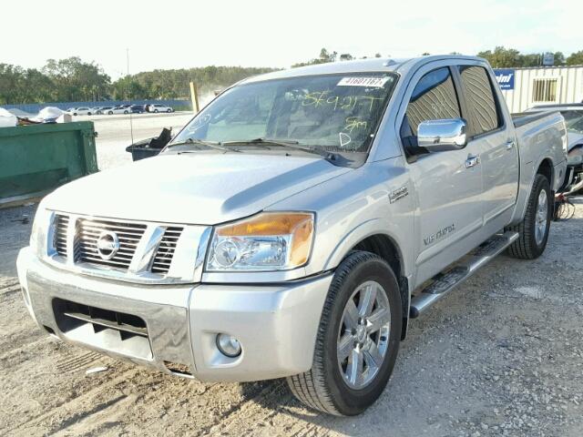 1N6BA0ED9AN313244 - 2010 NISSAN TITAN SILVER photo 2