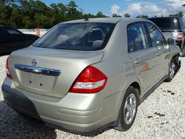 3N1BC11E28L431571 - 2008 NISSAN VERSA TAN photo 4