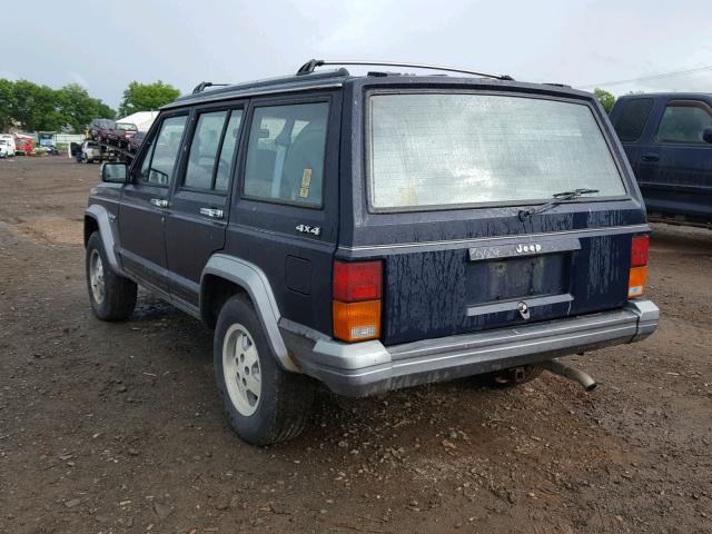 1J4FJ58S9ML576646 - 1991 JEEP CHEROKEE L BLUE photo 3