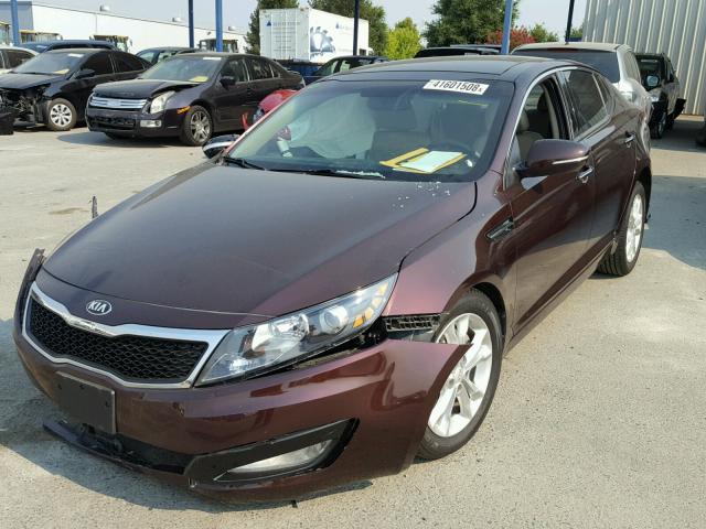 5XXGN4A79DG097352 - 2013 KIA OPTIMA EX BURGUNDY photo 2