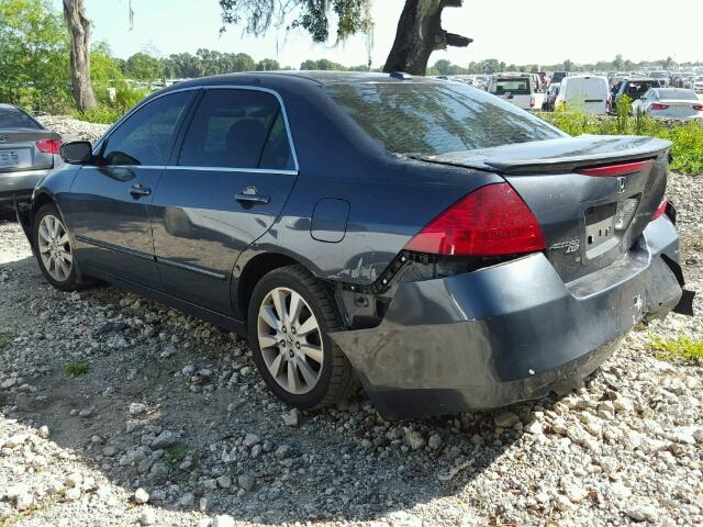 1HGCM66507A025008 - 2007 HONDA ACCORD CHARCOAL photo 3