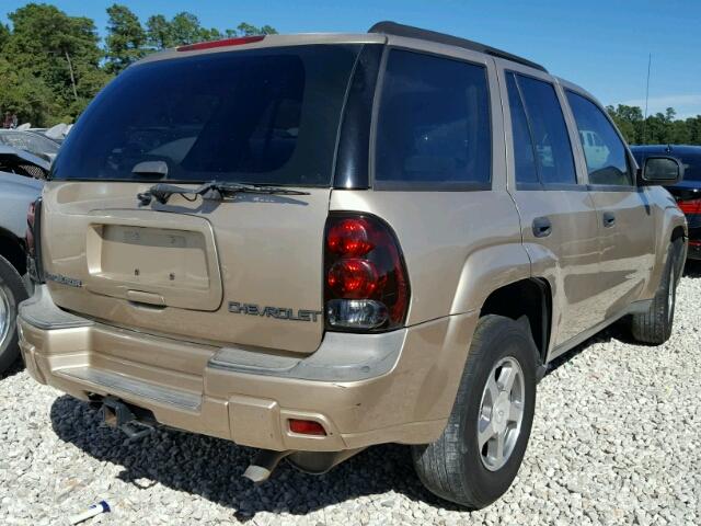 1GNDS13S942160572 - 2004 CHEVROLET TRAILBLAZE GOLD photo 4