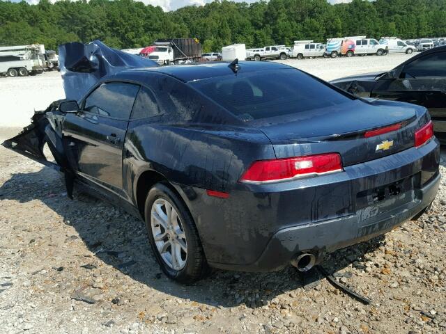 2G1FA1E32E9226367 - 2014 CHEVROLET CAMARO BLUE photo 3