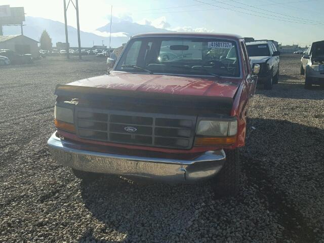 1FTEX14Y6PKA55140 - 1993 FORD F150 RED photo 2