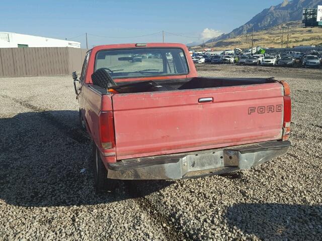 1FTEX14Y6PKA55140 - 1993 FORD F150 RED photo 3