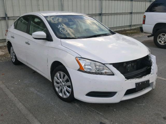 3N1AB7AP4DL754744 - 2013 NISSAN SENTRA WHITE photo 1