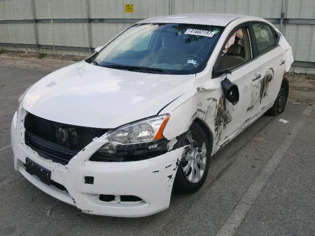 3N1AB7AP4DL754744 - 2013 NISSAN SENTRA WHITE photo 2