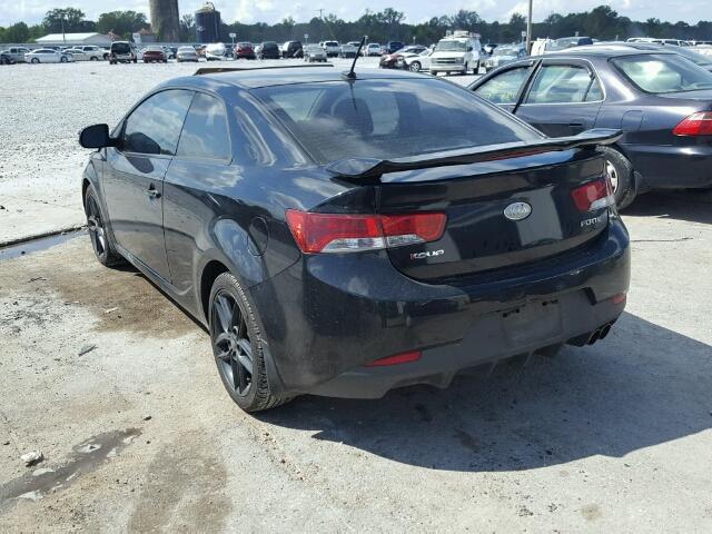 KNAFW6A31A5199405 - 2010 KIA FORTE SX BLACK photo 3