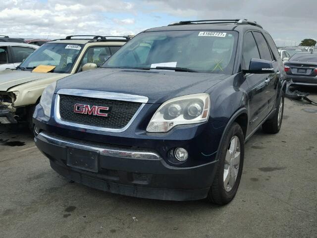 1GKEV33787J165255 - 2007 GMC ACADIA SLT BLUE photo 2