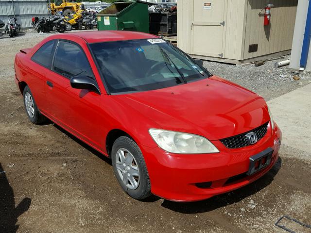 1HGEM22174L066417 - 2004 HONDA CIVIC DX V RED photo 1