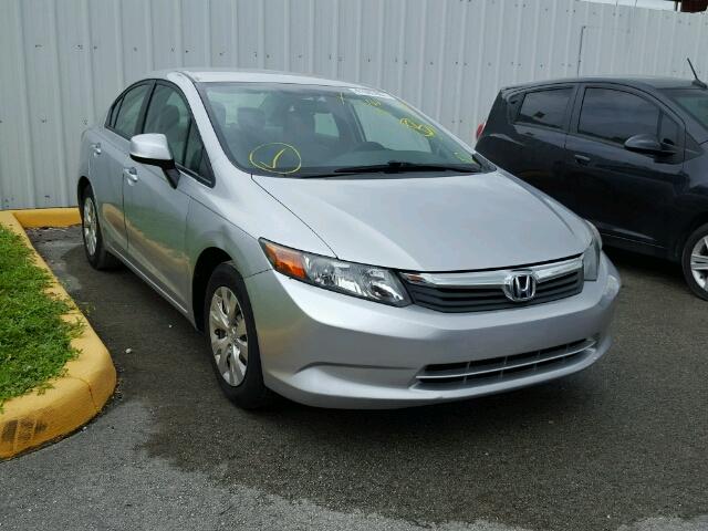 19XFB2F59CE074869 - 2012 HONDA CIVIC LX SILVER photo 1