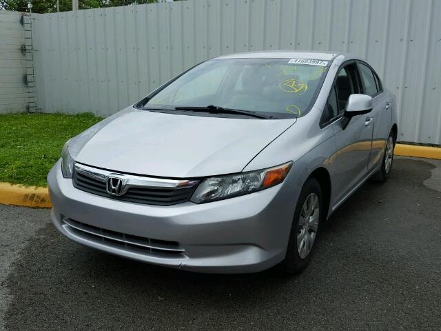 19XFB2F59CE074869 - 2012 HONDA CIVIC LX SILVER photo 2