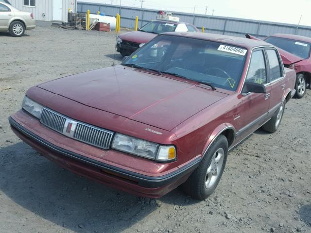 1G3AJ54N4M6342946 - 1991 OLDSMOBILE CUTLASS CI BURGUNDY photo 2