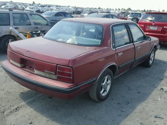 1G3AJ54N4M6342946 - 1991 OLDSMOBILE CUTLASS CI BURGUNDY photo 4
