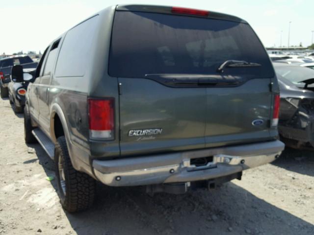 1FMNU43S9YED53541 - 2000 FORD EXCURSION GREEN photo 3