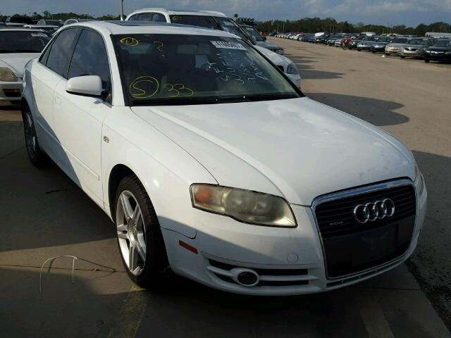 WAUDF78E97A036893 - 2007 AUDI A4 WHITE photo 1