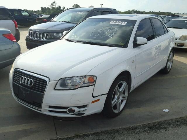 WAUDF78E97A036893 - 2007 AUDI A4 WHITE photo 2