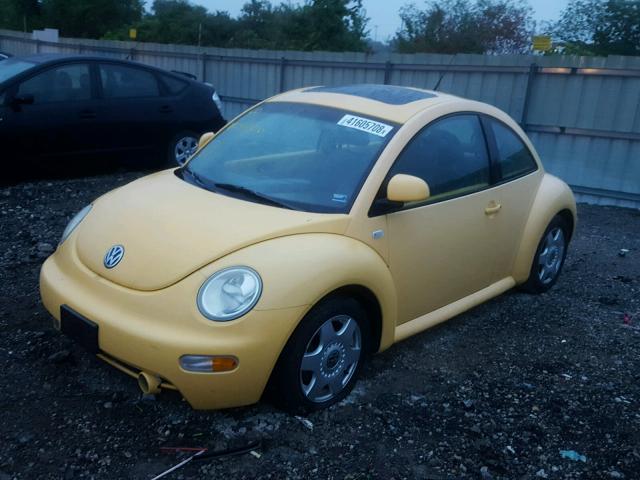 3VWCD21CXYM478616 - 2000 VOLKSWAGEN NEW BEETLE ყვითელი ფოტო 2