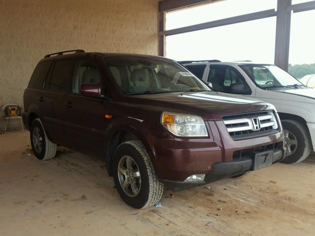 5FNYF18398B033047 - 2008 HONDA PILOT SE BURGUNDY photo 1