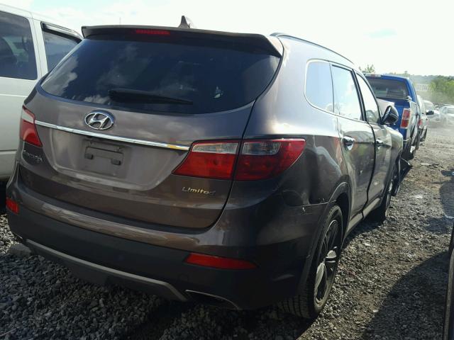 KM8SR4HF8DU019923 - 2013 HYUNDAI SANTA FE L BROWN photo 4