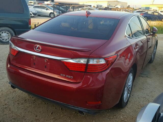 JTHBK1GG1F2190835 - 2015 LEXUS ES 350 RED photo 4