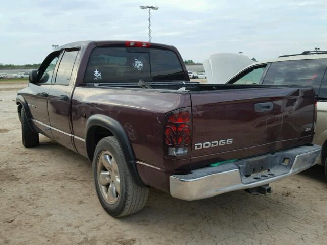 1D7HA18N44S692253 - 2004 DODGE RAM 1500 BURGUNDY photo 3