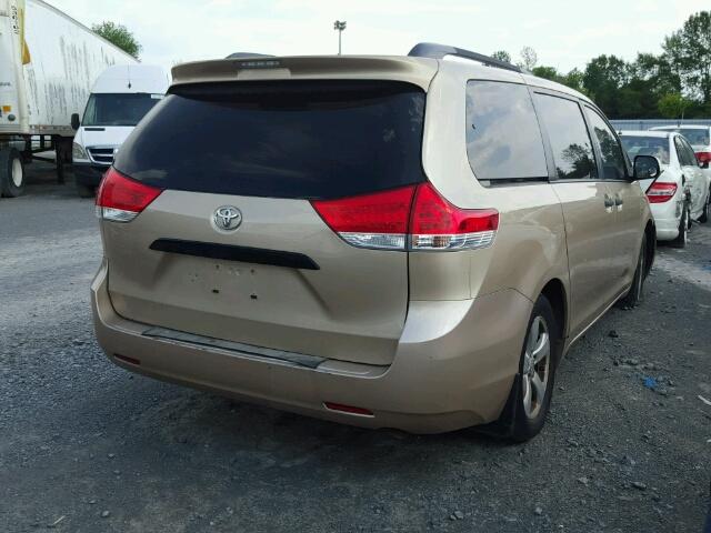 5TDZK3DC2DS322181 - 2013 TOYOTA SIENNA BAS GOLD photo 4