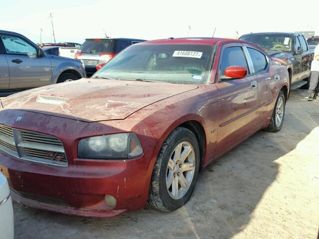 2B3KA53H58H308701 - 2008 DODGE CHARGER R/ BURGUNDY photo 2