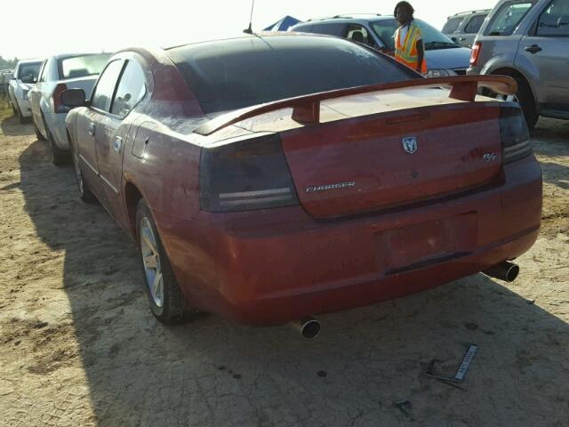 2B3KA53H58H308701 - 2008 DODGE CHARGER R/ BURGUNDY photo 3