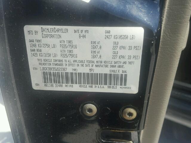 1J8GK38K95W523367 - 2005 JEEP LIBERTY RE 黑色 照片 10