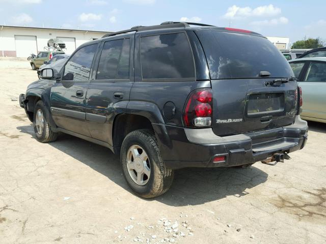 1GNDT13S332162989 - 2003 CHEVROLET TRAILBLAZE BLACK photo 3