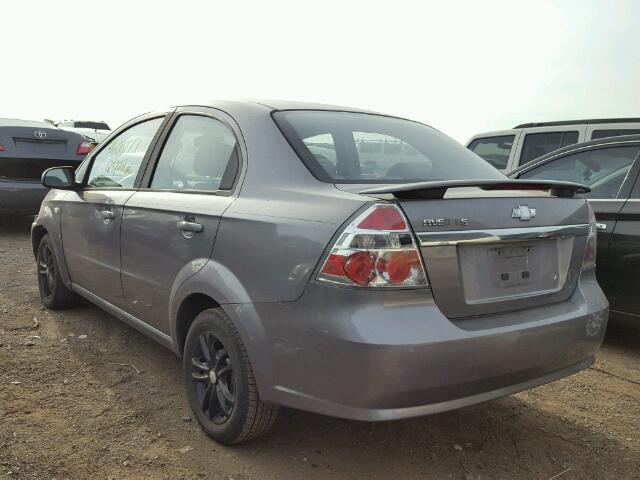 KL1TD56687B056235 - 2007 CHEVROLET AVEO GRAY photo 3