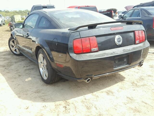 1ZVHT82H975336512 - 2007 FORD MUSTANG BLACK photo 3