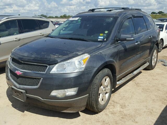 1GNKRGED7CJ342084 - 2012 CHEVROLET TRAVERSE GRAY photo 2